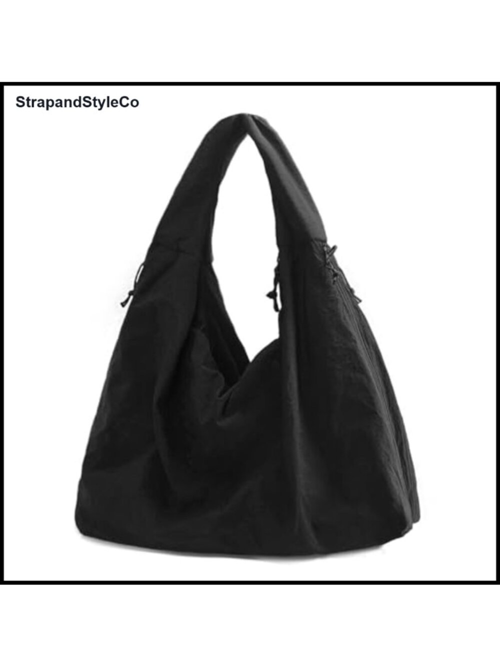 Large Nylon Hobo Shoulder Bag Crescent Tote Casual Shopper Handbag